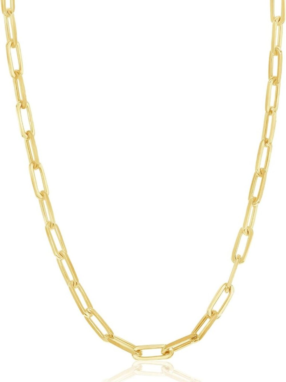 Stylish Paperclip Chain Necklace for Women | Sterling Silver & Gold Plated